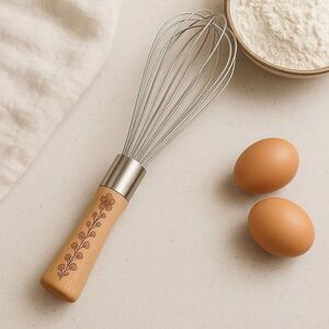 Anthropologie Jerelle Guy Floral Wood French Whisk, Brown
